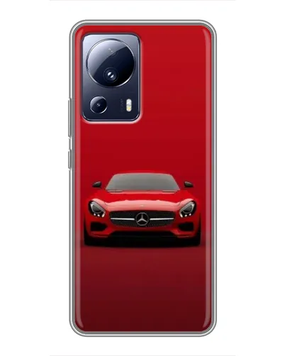 Чехол для Xiaomi 13 Lite с картинкой «Красный Mercedes AMG»