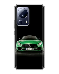 Чехол для Xiaomi 13 Lite с картинкой «Mercedes — неоновый лого» Чехол для Xiaomi 13 Lite с картинкой «Mercedes — неоновый лого»