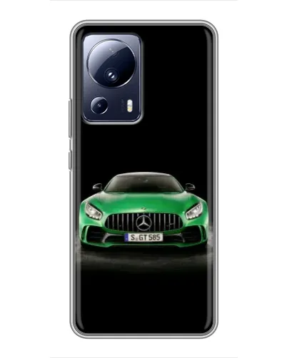 Чехол для Xiaomi 13 Lite с картинкой «Mercedes — неоновый лого»