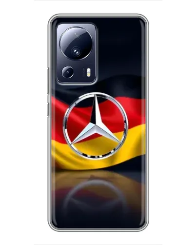 Чехол для Xiaomi 13 Lite с картинкой «Mercedes — флаг Германии»