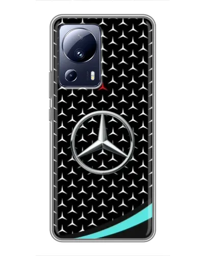 Чехол для Xiaomi 13 Lite с картинкой «Mercedes — бирюзовый акцент»