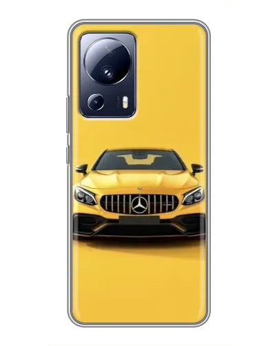 Чехол для Xiaomi 13 Lite с картинкой «Желтый Mercedes GT»