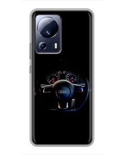Чехол для Xiaomi 13 Lite с картинкой «Салон Audi — руль» Чехол для Xiaomi 13 Lite с картинкой «Салон Audi — руль»