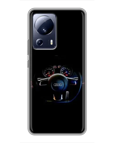 Чехол для Xiaomi 13 Lite с картинкой «Салон Audi — руль»