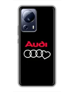 Чехол для Xiaomi 13 Lite с картинкой «Логотип Audi Heart» Чехол для Xiaomi 13 Lite с картинкой «Логотип Audi Heart»