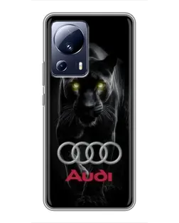 Чехол для Xiaomi 13 Lite с картинкой «Пантера и Audi»