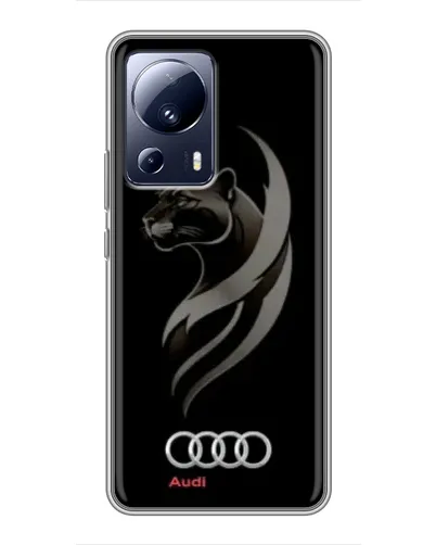 Чехол для Xiaomi 13 Lite с картинкой «Графика — пантера и Audi»