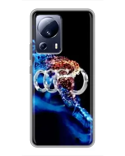 Чехол для Xiaomi 13 Lite с картинкой «Энергия лого Audi»