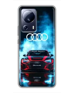 Чехол для Xiaomi 13 Lite с картинкой «Audi Sport — неон»