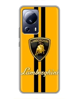 Чехол для Xiaomi 13 Lite с картинкой «Lamborghini Stripe желтый» Чехол для Xiaomi 13 Lite с картинкой «Lamborghini Stripe желтый»