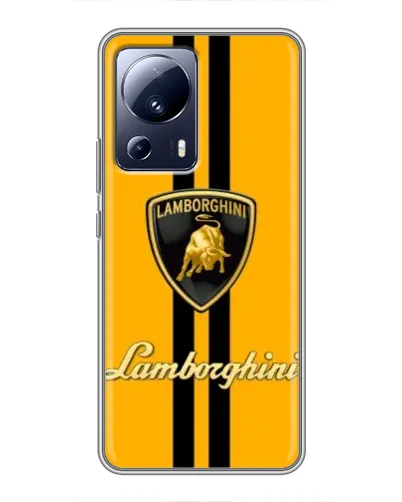 Чехол для Xiaomi 13 Lite с картинкой «Lamborghini Stripe желтый»
