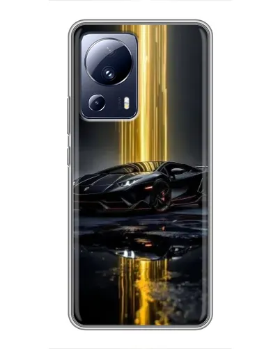 Чехол для Xiaomi 13 Lite с картинкой «Ночной Lamborghini драйв»