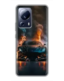Чехол для Xiaomi 13 Lite с картинкой «Lamborghini дымная эстетика» Чехол для Xiaomi 13 Lite с картинкой «Lamborghini дымная эстетика»
