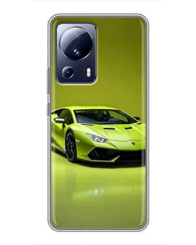 Чехол для Xiaomi 13 Lite с картинкой «Салатовый Lamborghini Huracan»