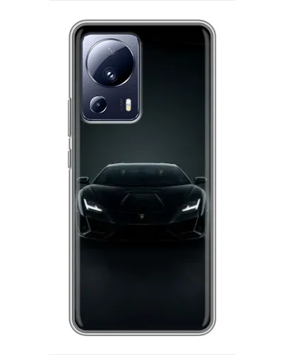 Чехол для Xiaomi 13 Lite с картинкой «Черный Lamborghini Aventador»