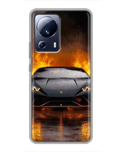 Чехол для Xiaomi 13 Lite с картинкой «Lamborghini в огне» Чехол для Xiaomi 13 Lite с картинкой «Lamborghini в огне»