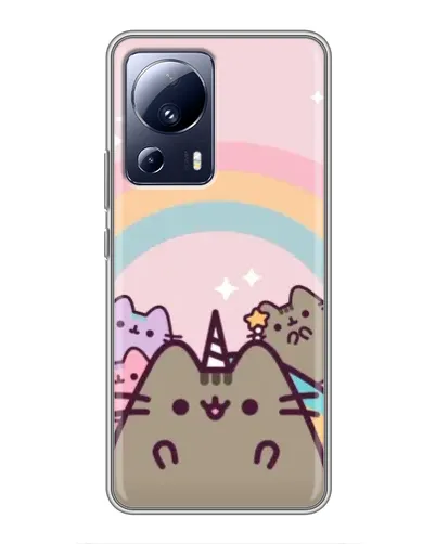 Чехол для Xiaomi 13 Lite с картинкой «Единорог Pusheen»