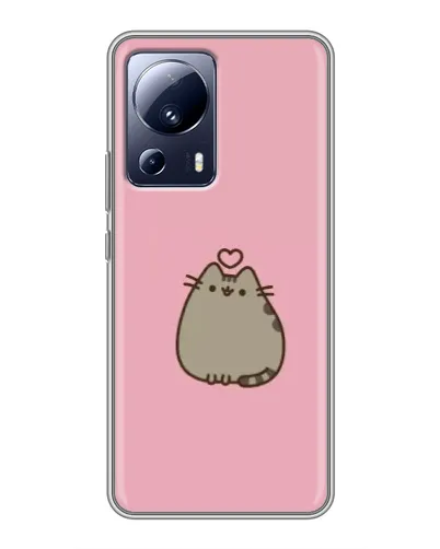 Чехол для Xiaomi 13 Lite с картинкой «Pusheen сердце»