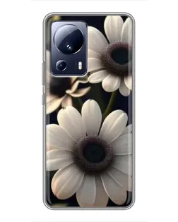 Чехол для Xiaomi 13 Lite с картинкой «Белые маргаритки макро»