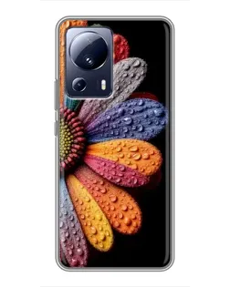 Чехол для Xiaomi 13 Lite с картинкой «Радужный цветок»