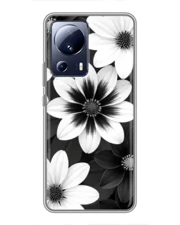 Чехол для Xiaomi 13 Lite с картинкой «Монохромные астры»