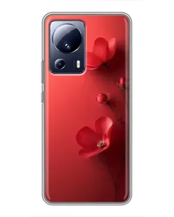 Чехол для Xiaomi 13 Lite с картинкой «Маковые соцветия»