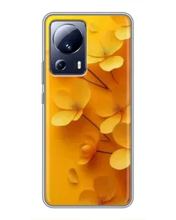 Чехол для Xiaomi 13 Lite с картинкой «Золотые лепестки»