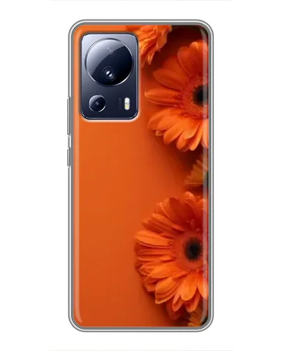 Чехол для Xiaomi 13 Lite с картинкой «Оранжевые герберы»