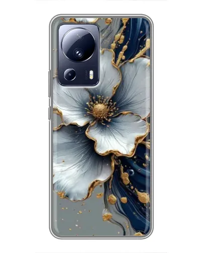 Чехол для Xiaomi 13 Lite с картинкой «Белый цветок и золотой флюид» Чехол для Xiaomi 13 Lite с картинкой «Белый цветок и золотой флюид»