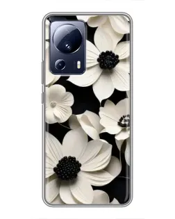 Чехол для Xiaomi 13 Lite с картинкой «Объемные белые цветы»