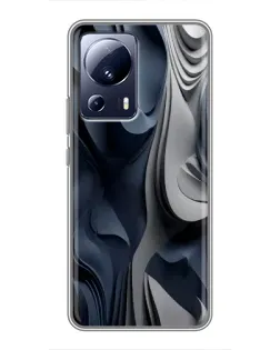 Чехол для Xiaomi 13 Lite с картинкой «Объемные синие складки» Чехол для Xiaomi 13 Lite с картинкой «Объемные синие складки»