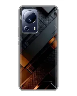 Чехол для Xiaomi 13 Lite с картинкой «Черные геометрические блоки» Чехол для Xiaomi 13 Lite с картинкой «Черные геометрические блоки»