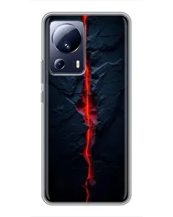 Чехол для Xiaomi 13 Lite с картинкой «Kрасная лавовая трещина» Чехол для Xiaomi 13 Lite с картинкой «Kрасная лавовая трещина»