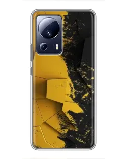 Чехол для Xiaomi 13 Lite с картинкой «Золотые осколки геометрии» Чехол для Xiaomi 13 Lite с картинкой «Золотые осколки геометрии»