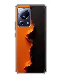 Чехол для Xiaomi 13 Lite с картинкой «Оранжевый разлом» Чехол для Xiaomi 13 Lite с картинкой «Оранжевый разлом»