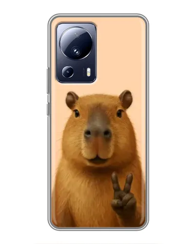 Чехол для Xiaomi 13 Lite с картинкой «Капибара виктория» Чехол для Xiaomi 13 Lite с картинкой «Капибара виктория»
