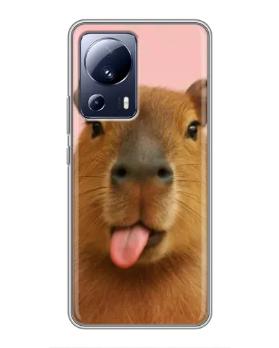 Чехол для Xiaomi 13 Lite с картинкой «Капибара с языком» Чехол для Xiaomi 13 Lite с картинкой «Капибара с языком»