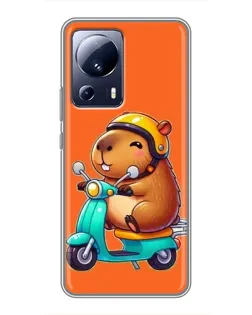 Чехол для Xiaomi 13 Lite с картинкой «Капибара на скутере» Чехол для Xiaomi 13 Lite с картинкой «Капибара на скутере»