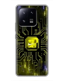 Чохол для Xiaomi 13 Pro з картинкою «Nike — золота іскра»