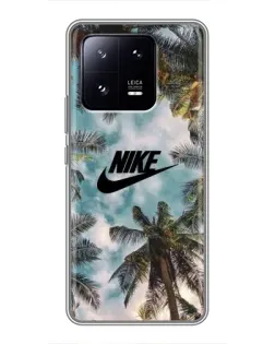 Чехол для Xiaomi 13 Pro с картинкой «Тропический принт Nike»
