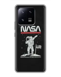 Чехол для Xiaomi 13 Pro с картинкой «NASA — шагаем по Луне» Чехол для Xiaomi 13 Pro с картинкой «NASA — шагаем по Луне»