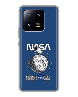 Чехол для Xiaomi 13 Pro с картинкой «NASA — лунная миссия» Чехол для Xiaomi 13 Pro с картинкой «NASA — лунная миссия»