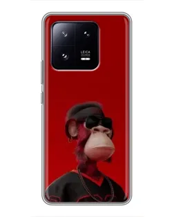 Чохол для Xiaomi 13 Pro з картинкою «Bored Ape в червоному» Чохол для Xiaomi 13 Pro з картинкою «Bored Ape в червоному»