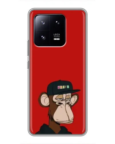 Чохол для Xiaomi 13 Pro з картинкою «Bored Ape — червоний фон» Чохол для Xiaomi 13 Pro з картинкою «Bored Ape — червоний фон»