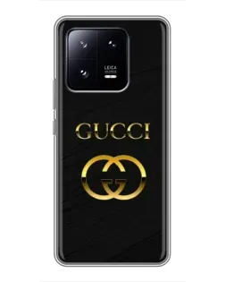 Чехол для Xiaomi 13 Pro с картинкой «Золотой логотип Gucci» Чехол для Xiaomi 13 Pro с картинкой «Золотой логотип Gucci»