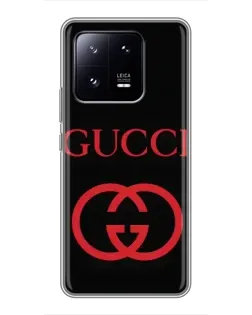 Чехол для Xiaomi 13 Pro с картинкой «Gucci — красный логотип» Чехол для Xiaomi 13 Pro с картинкой «Gucci — красный логотип»