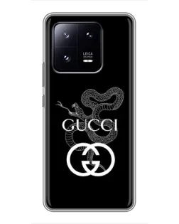 Чехол для Xiaomi 13 Pro с картинкой «Gucci — серебряная змея» Чехол для Xiaomi 13 Pro с картинкой «Gucci — серебряная змея»
