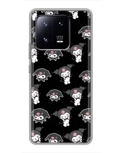 Чехол для Xiaomi 13 Pro с картинкой «Черный паттерн Kuromi»