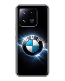 Чехол для Xiaomi 13 Pro с картинкой «BMW — неоновое сияние»