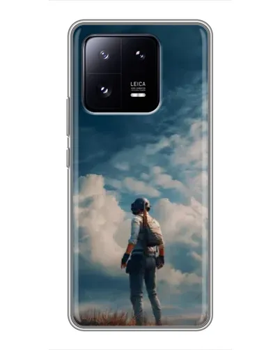 Чохол для Xiaomi 13 Pro з картинкою «Герой PUBG на скелі»